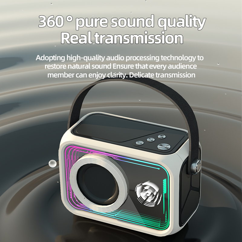 New Arrival Thousand Layer Mirror Bluetooth Speaker Mini Outdoor Portable RGB TF Wireless Speaker