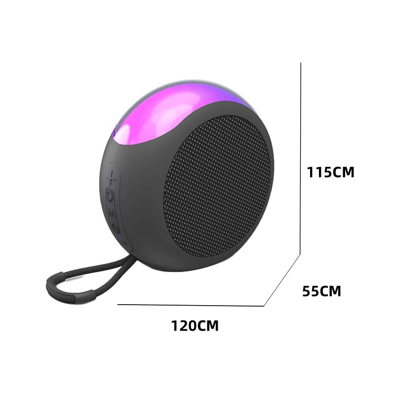 2025 New Design Portable RGB LED Lighting True Wireless Speaker Type-C Charging Lanyard Bluetooth Speaker