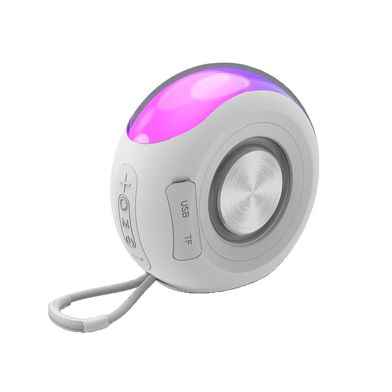 2025 New Design Portable RGB LED Lighting True Wireless Speaker Type-C Charging Lanyard Bluetooth Speaker