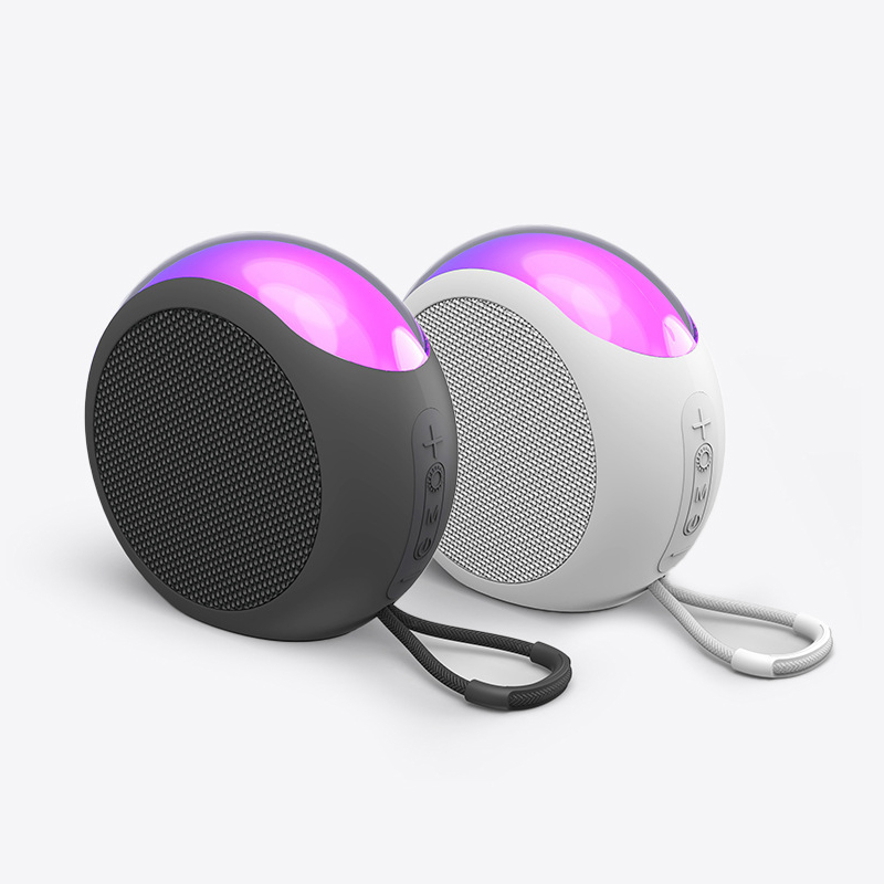 2025 New Design Portable RGB LED Lighting True Wireless Speaker Type-C Charging Lanyard Bluetooth Speaker
