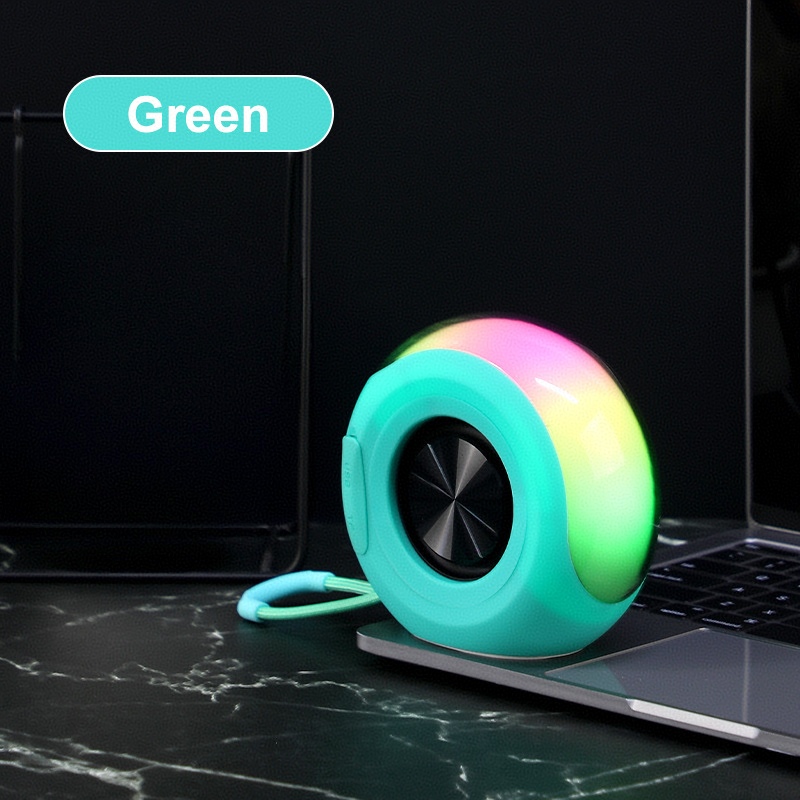 2025 New Design Portable RGB LED Lighting True Wireless Speaker Type-C Charging Lanyard Bluetooth Speaker