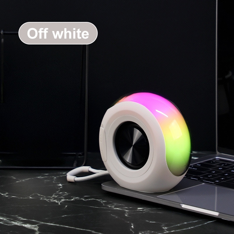 2025 New Design Portable RGB LED Lighting True Wireless Speaker Type-C Charging Lanyard Bluetooth Speaker