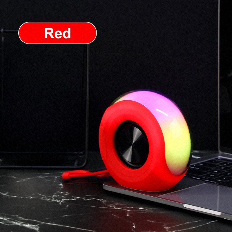 2025 New Design Portable RGB LED Lighting True Wireless Speaker Type-C Charging Lanyard Bluetooth Speaker