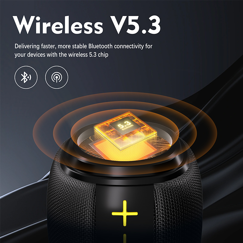 Factory Direct Sale Fabric Portable Wireless Bluetooth Speaker Subwoofer Strong Bass Surround Sound Bluetooth Speaker