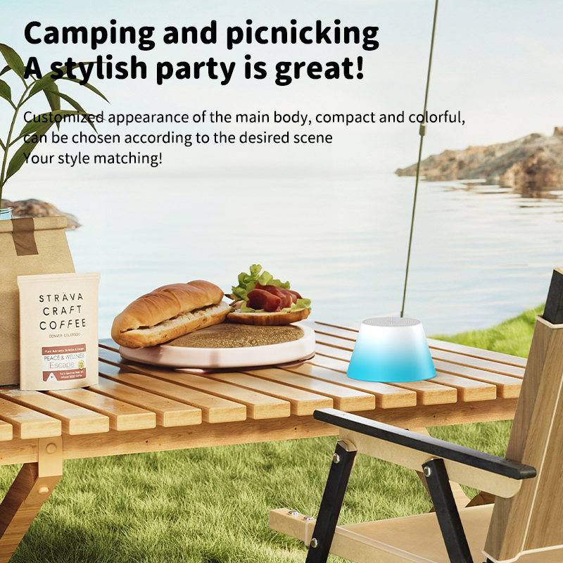2025 New Portable Fashion Bluetooth Speaker Mini Desktop Subwoofer Outdoor Mini Gradient Color Bluetooth Speaker