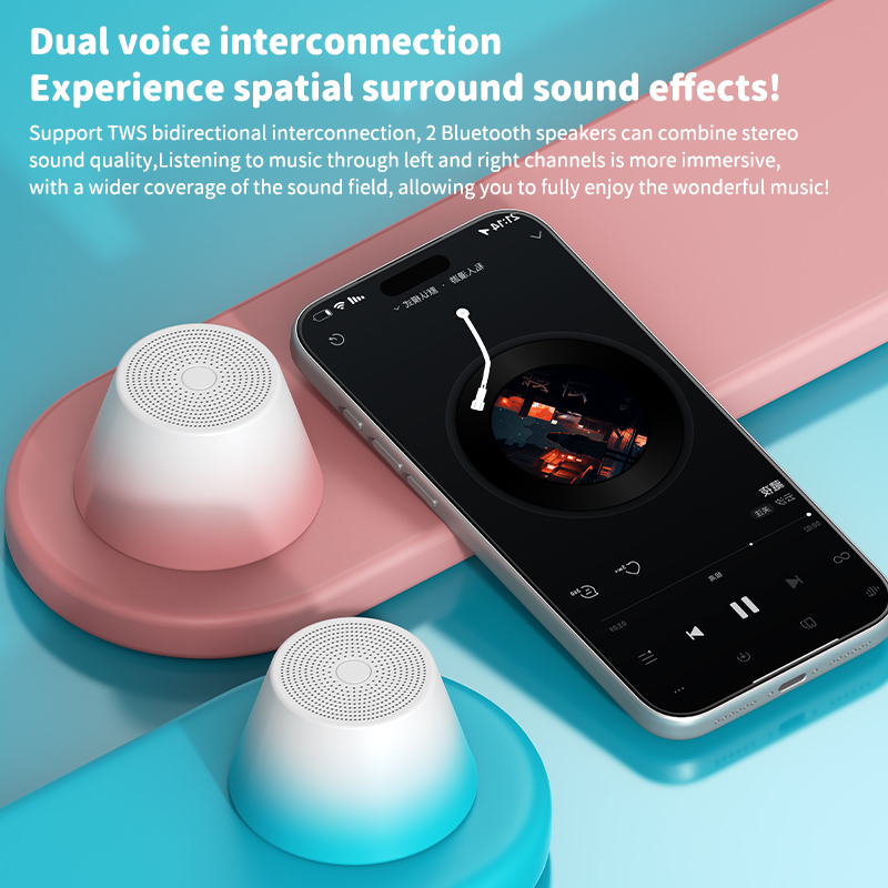 2025 New Portable Fashion Bluetooth Speaker Mini Desktop Subwoofer Outdoor Mini Gradient Color Bluetooth Speaker