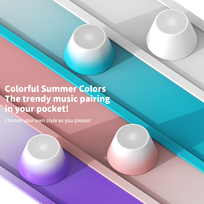 2025 New Portable Fashion Bluetooth Speaker Mini Desktop Subwoofer Outdoor Mini Gradient Color Bluetooth Speaker