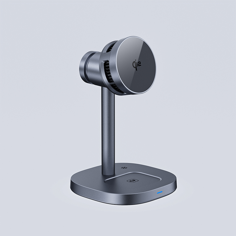 Hot Sale Qi2 15W Wireless Charger Fast Charging Stand TEC Cooling Chips Magnetic 3-in-1 Charger Holder