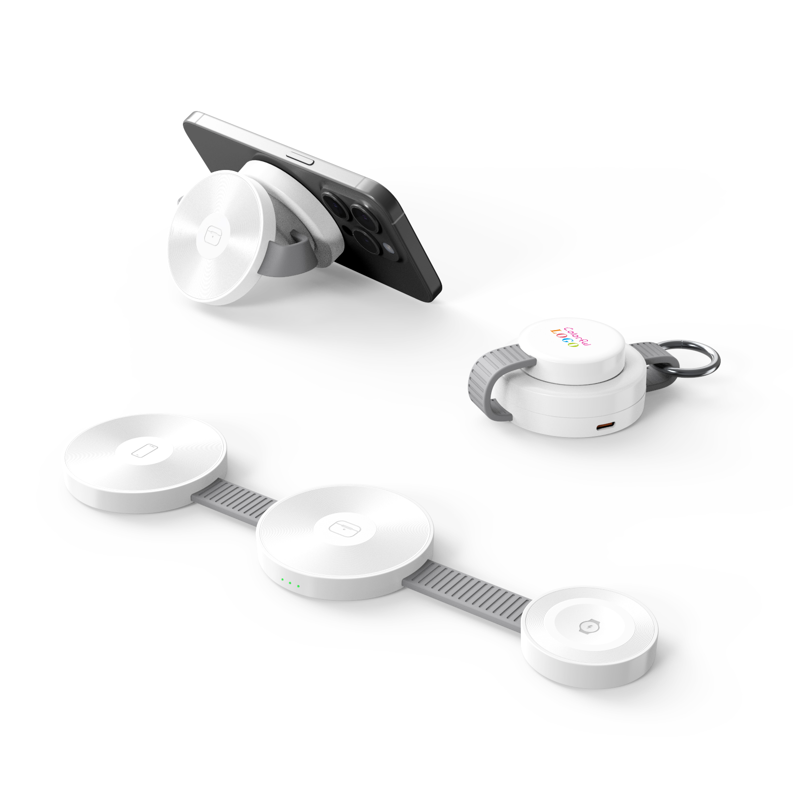 Hot Sale 3 in 1 Portable Phone Watch Earphones Phone Holder Foldable Wireless Charger Magnetic Wireless Charger