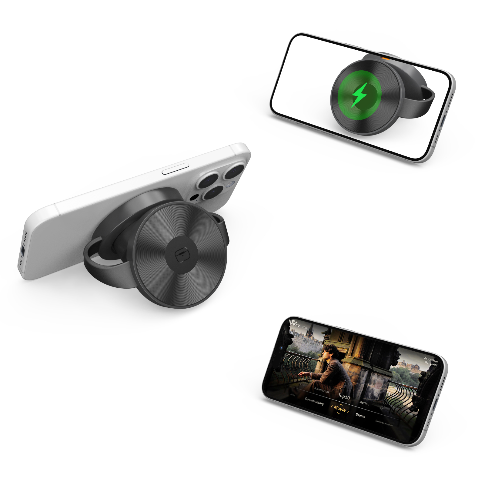 Hot Sale 3 in 1 Portable Phone Watch Earphones Phone Holder Foldable Wireless Charger Magnetic Wireless Charger