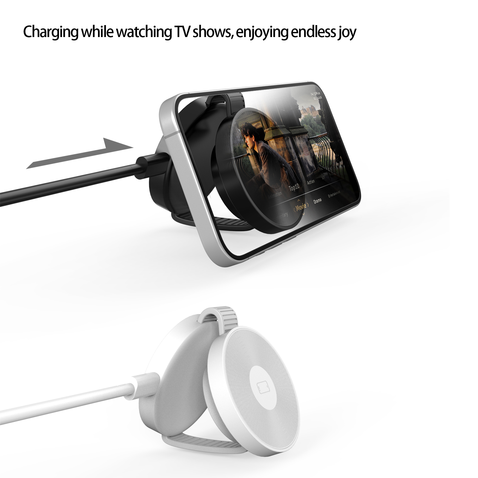 Hot Sale 3 in 1 Portable Phone Watch Earphones Phone Holder Foldable Wireless Charger Magnetic Wireless Charger