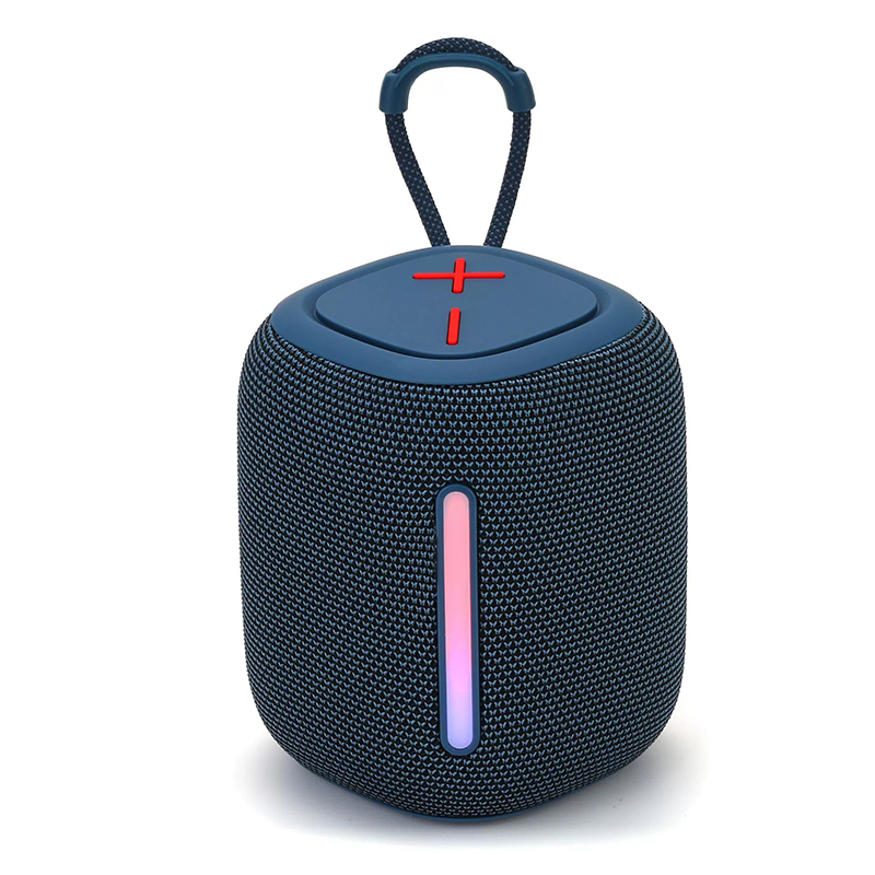 High Quality Fabric RGB Colorful Led Light Wireless Speaker Outdoor Portable Waterproof Super Bass Bluetooth Speaker