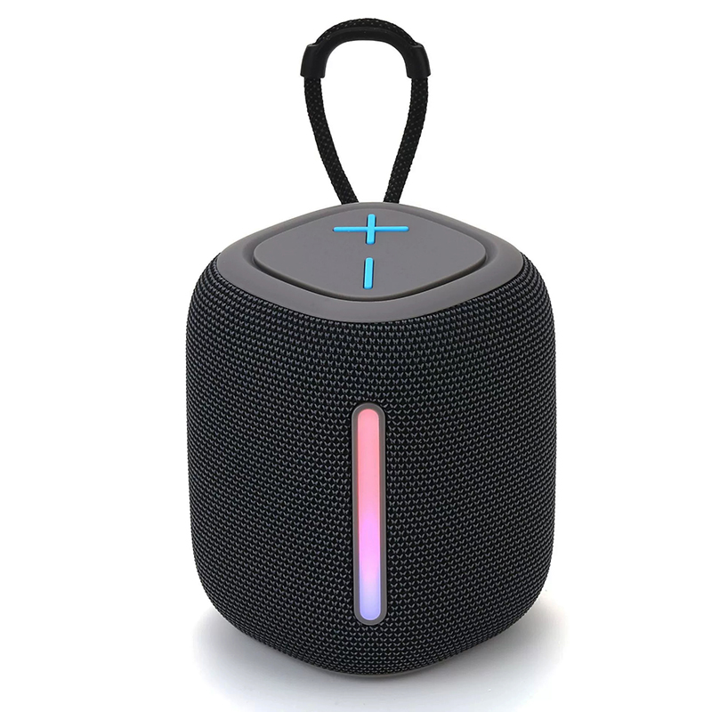 High Quality Fabric RGB Colorful Led Light Wireless Speaker Outdoor Portable Waterproof Super Bass Bluetooth Speaker
