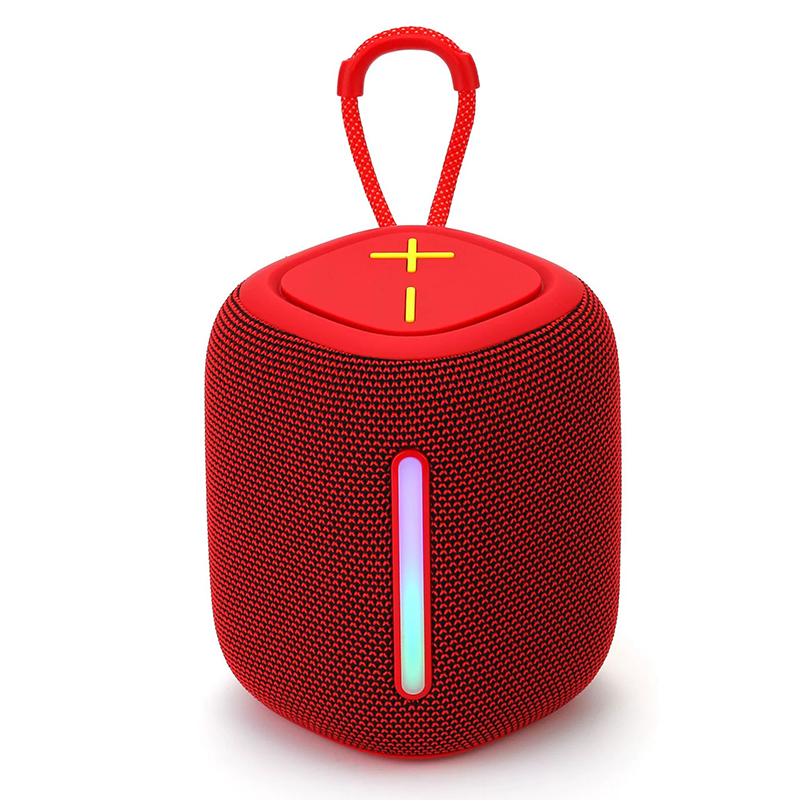 High Quality Fabric RGB Colorful Led Light Wireless Speaker Outdoor Portable Waterproof Super Bass Bluetooth Speaker