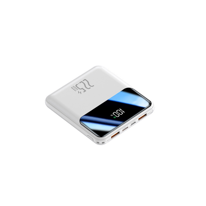 Hot-Selling High Capacity 4 Built-In Cables LED Screen Plastic USB Type-C Interfaces 22.5W 10000mAh Mini Portable Power Bank