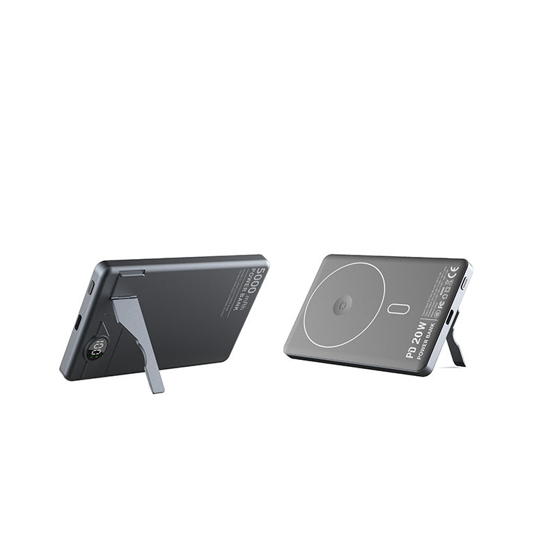 New Arrival PD20W 5000mAh LCD Display Power Bank Aluminum case Phone Charger Magnetic Wireless Power Bank