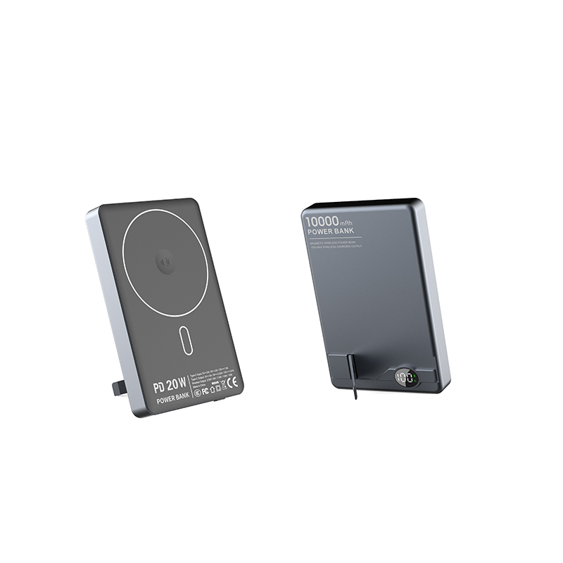 New Arrival 10000mAh Portable Power Bank Aluminum Alloy Magnetic Wireless Charger Power Bank with 20W Output Power