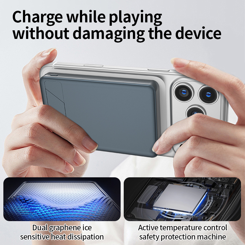 New Arrival Custom logo 15w Battery Pack Metal Wireless Powerbank Slim Charger 10000mah Magnetic Power Bank