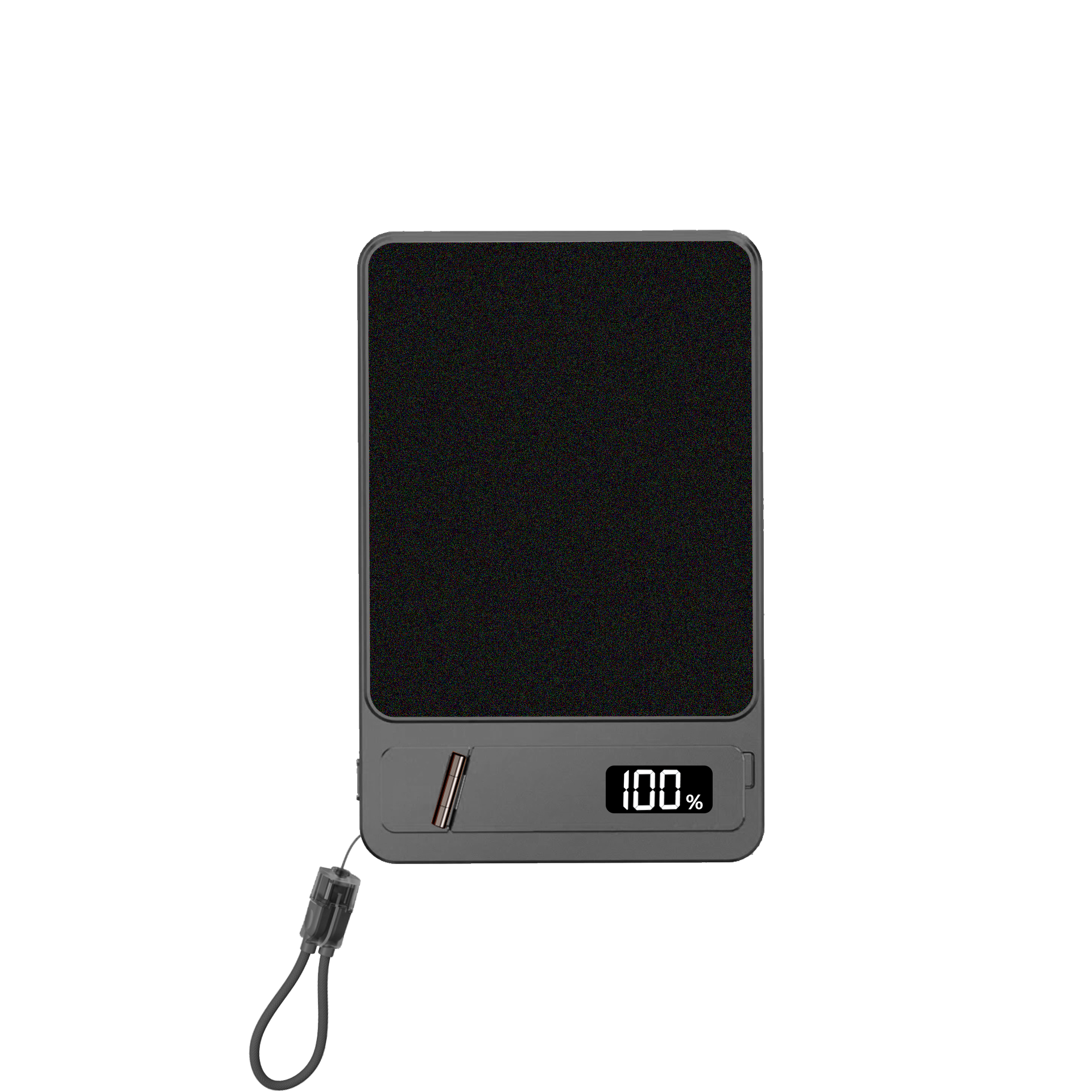 3-in-1 Magnetic Wireless Charging Built-in Phone Stand Lanyard Cable 22.5W Fast Charging Digital Display Power Bank
