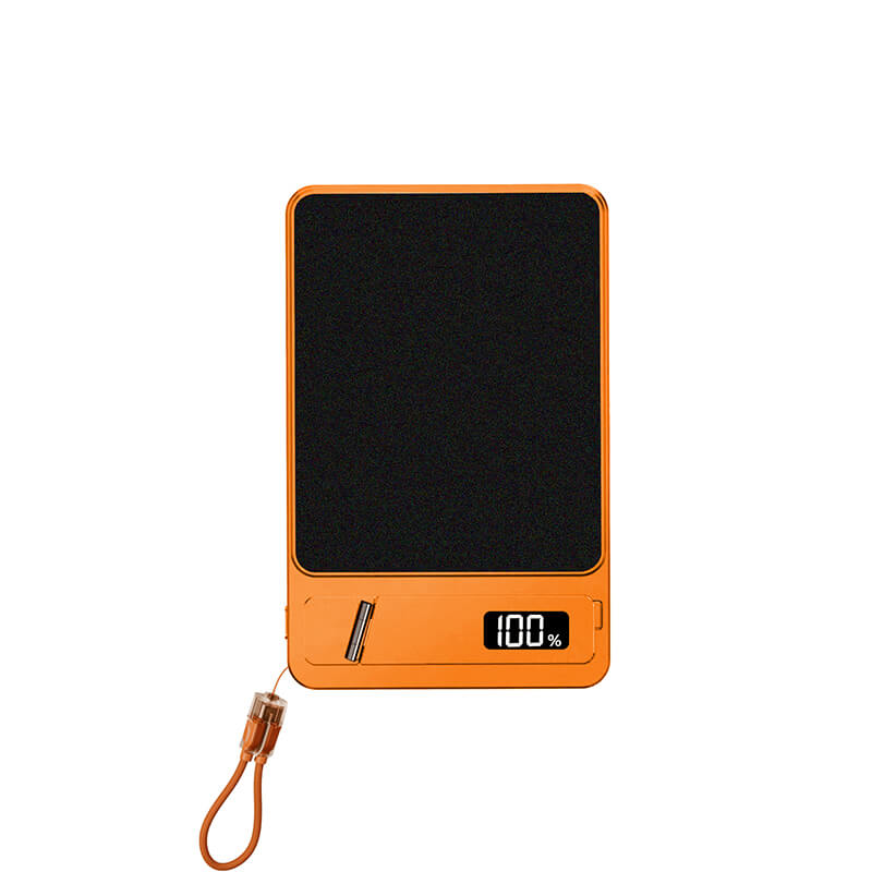 3-in-1 Magnetic Wireless Charging Built-in Phone Stand Lanyard Cable 22.5W Fast Charging Digital Display Power Bank