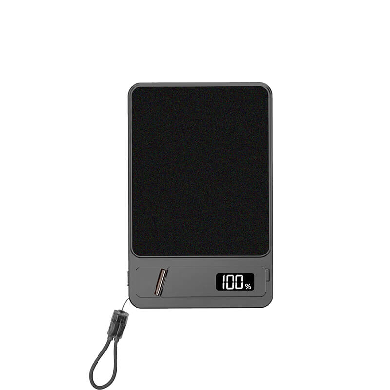 3-in-1 Magnetic Wireless Charging Built-in Phone Stand Lanyard Cable 22.5W Fast Charging Digital Display Power Bank