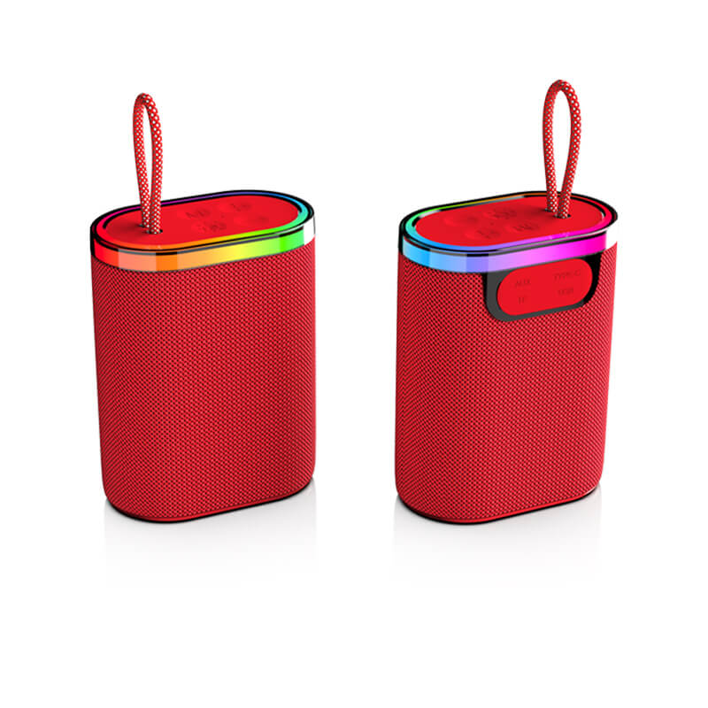 Portable RGB Bluetooth Speaker 5W Dual Bass Diaphragm 1200mAh Battery Outdoor Wireless Mini Speaker with Hanging Lanyard