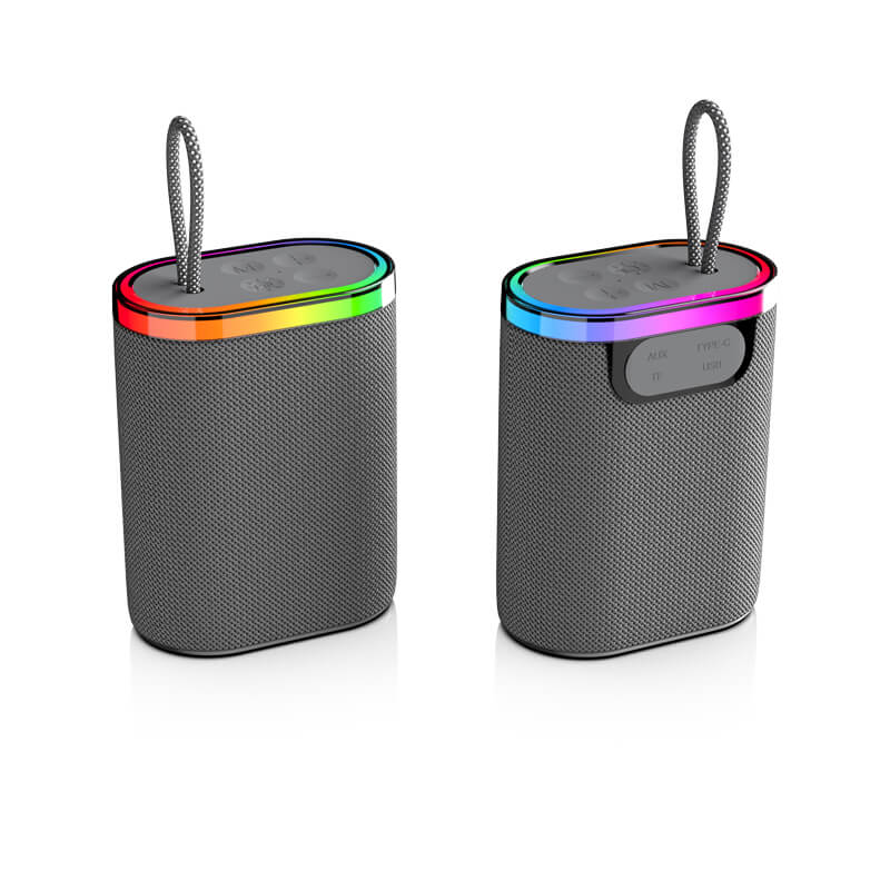 Portable RGB Bluetooth Speaker 5W Dual Bass Diaphragm 1200mAh Battery Outdoor Wireless Mini Speaker with Hanging Lanyard