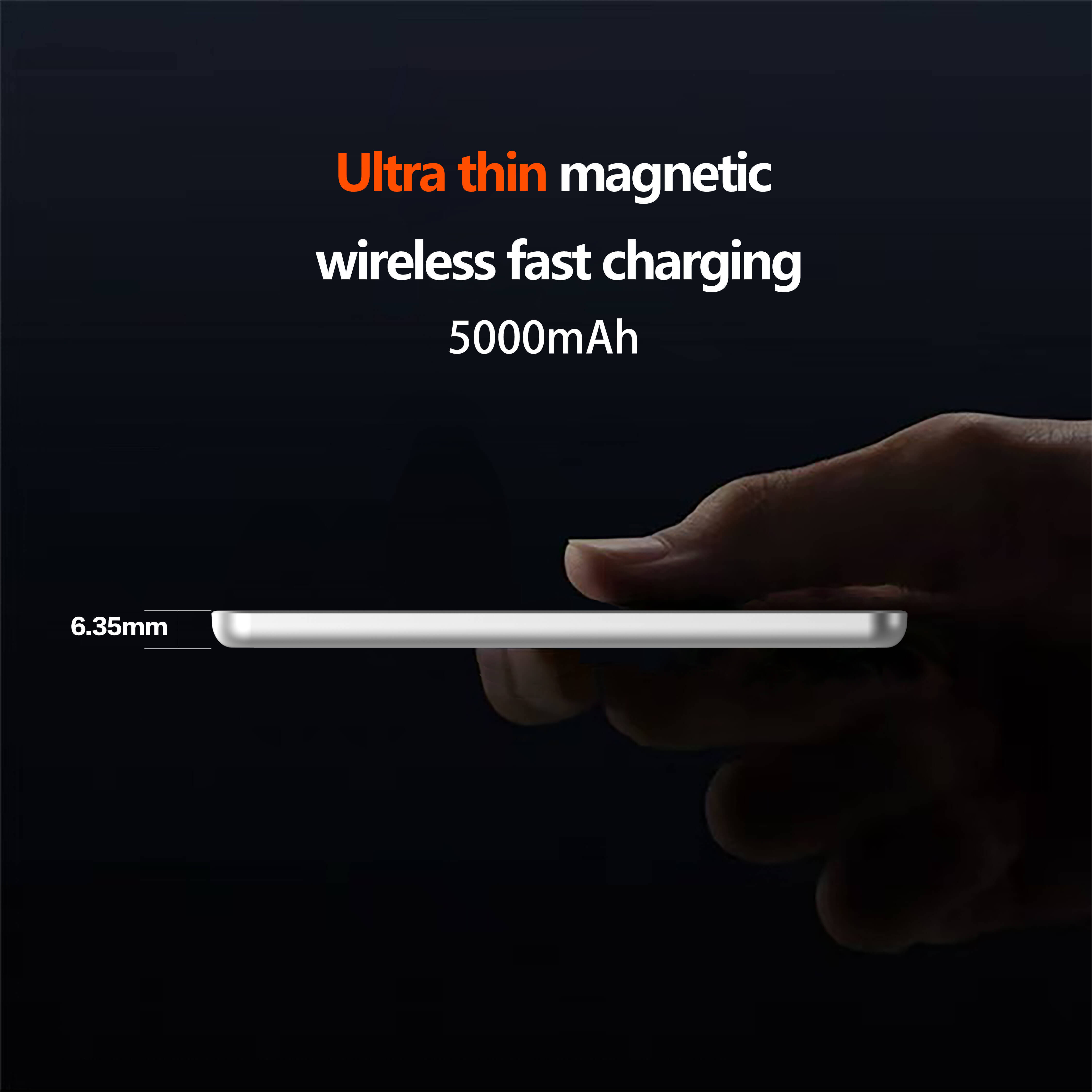 Ultra Slim 5000mAh 10000mAh Magnetic Power Bank 15W Wireless Fast Charge for iPhone 17 16 15
