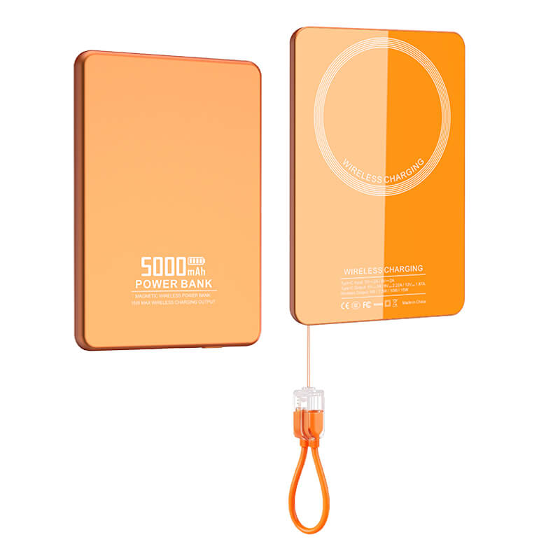 Ultra Slim 5000mAh 10000mAh Magnetic Power Bank 15W Wireless Fast Charge for iPhone 17 16 15