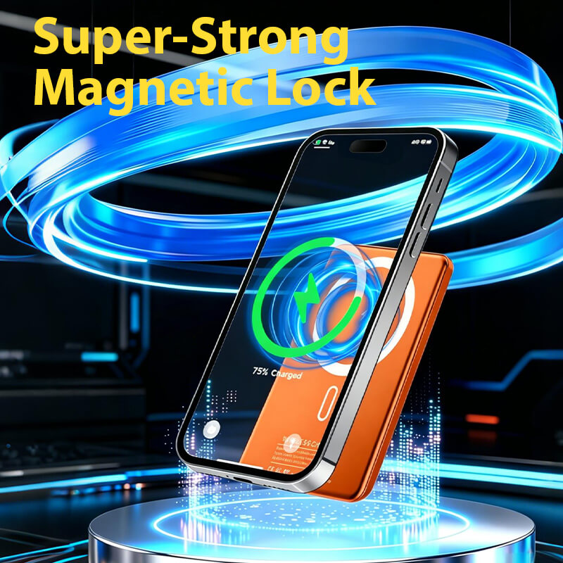 Ultra Slim 5000mAh 10000mAh Magnetic Power Bank 15W Wireless Fast Charge for iPhone 17 16 15