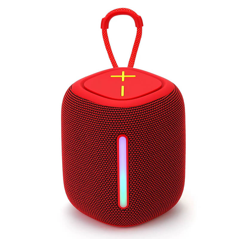 High Quality Fabric RGB Colorful Led Light Wireless Speaker Outdoor Portable Waterproof Super Bass Bluetooth Speaker