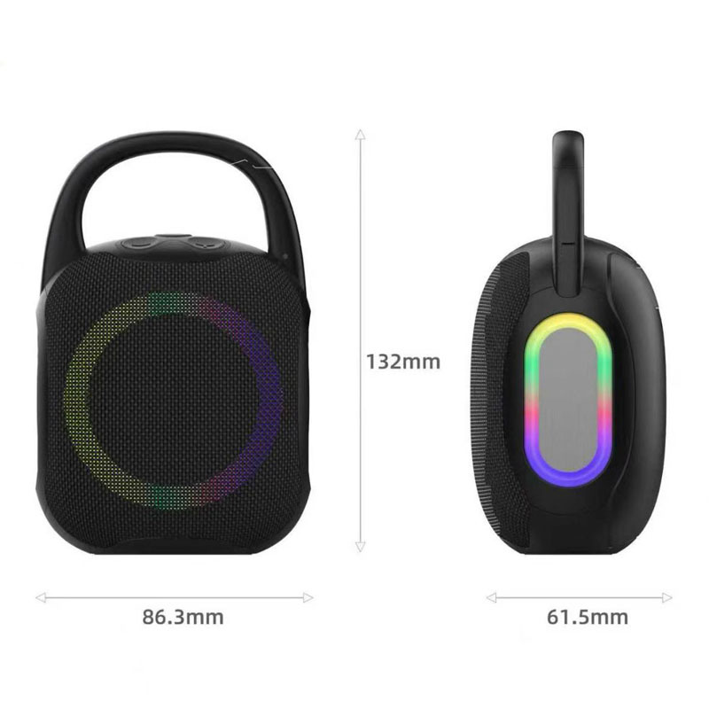 Portable Bluetooth Speaker Adopting IP56 Waterproof RGB Rhythm Light Portable Bluetooth Speaker for Outdoor Camping Activities