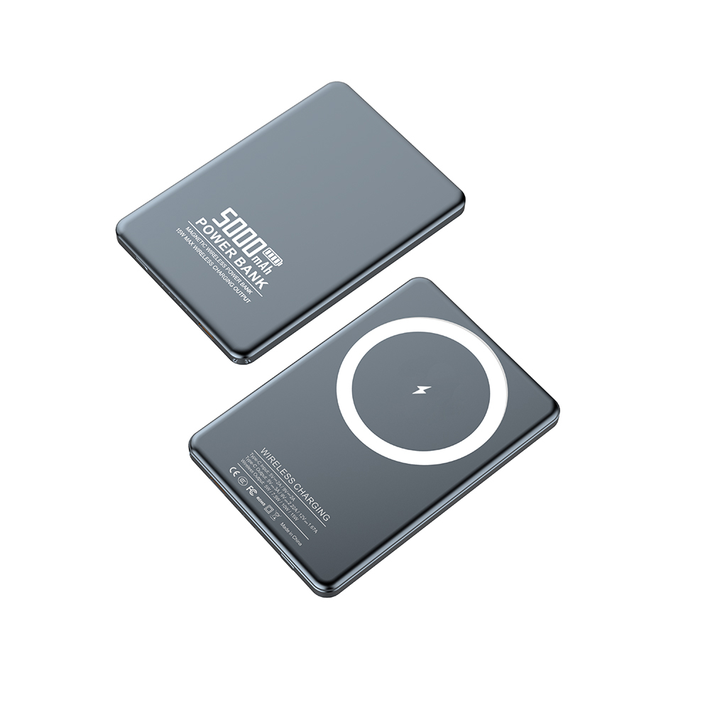 Ultra-thin 6.7mm 15W Magnetic Wireless Charging 5000mAh PD20W Fast Charging Portable Power Bank