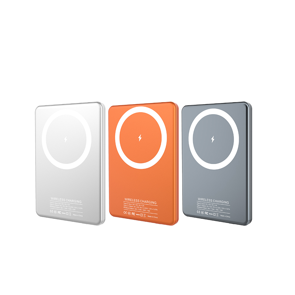 Ultra-thin 6.7mm 15W Magnetic Wireless Charging 5000mAh PD20W Fast Charging Portable Power Bank