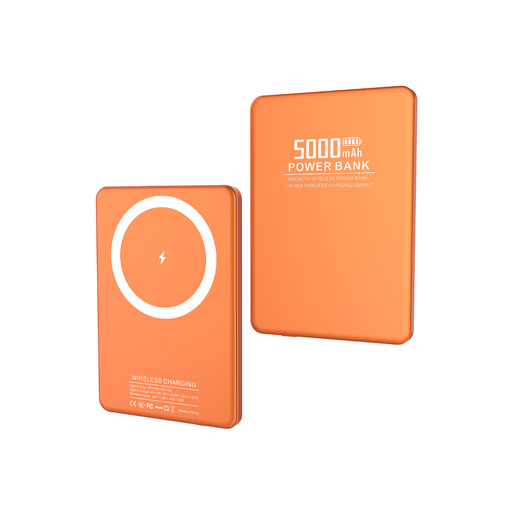 Ultra-thin 6.7mm 15W Magnetic Wireless Charging 5000mAh PD20W Fast Charging Portable Power Bank