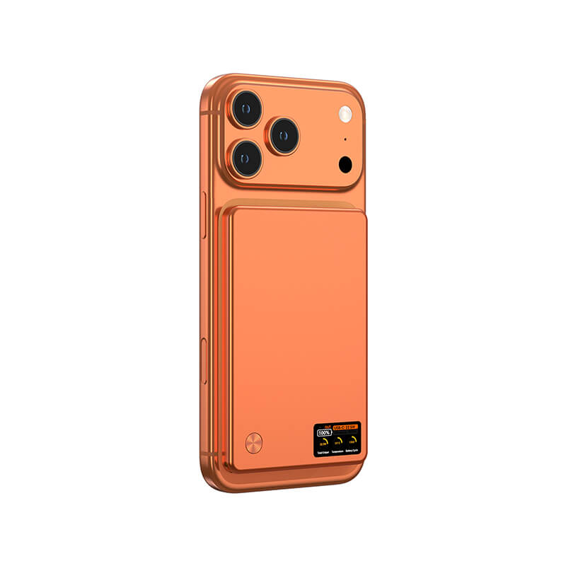 Aluminum Alloy Full Solid State Magnetic Power Bank 5000mAh N52 Strong Magnet Real Time Temp Data Display Pocket Friendly Power Bank