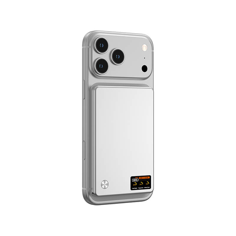 Aluminum Alloy Full Solid State Magnetic Power Bank 5000mAh N52 Strong Magnet Real Time Temp Data Display Pocket Friendly Power Bank