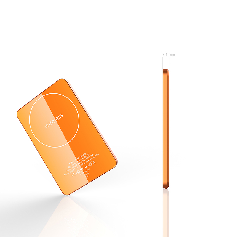 7.5mm Ultra Thin CNC Aluminum Magnetic Power Bank 5000mAh PD22.5W Wired 15W Wireless 5 LED Light Indicator 3 Color Mini Pocket Power Bank