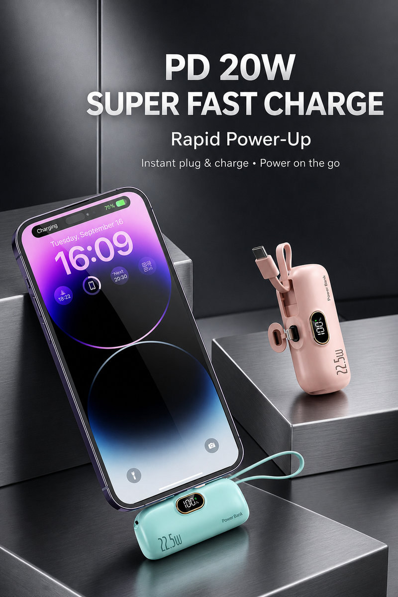 built-in Type-C plug for Android devices