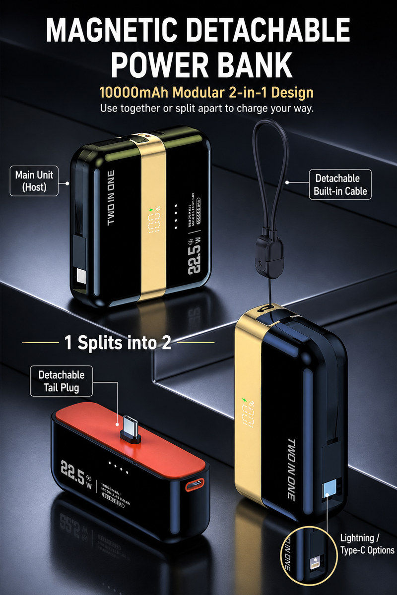 XC59 detachable power bank, product detail